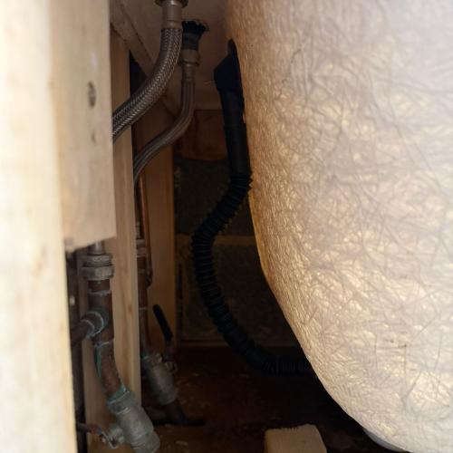 Bathroom plumbing pipework